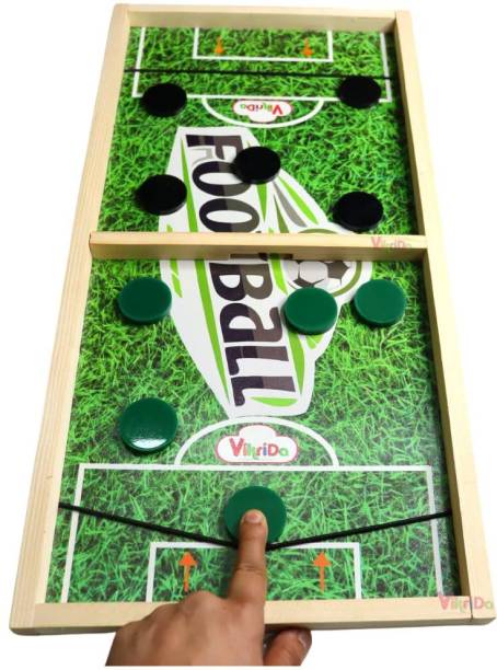 VikriDa 59.5 cms Fast Sling Puck Game Paced Table Desktop Battle Ice Hockey Game Party & Fun Games Board Game