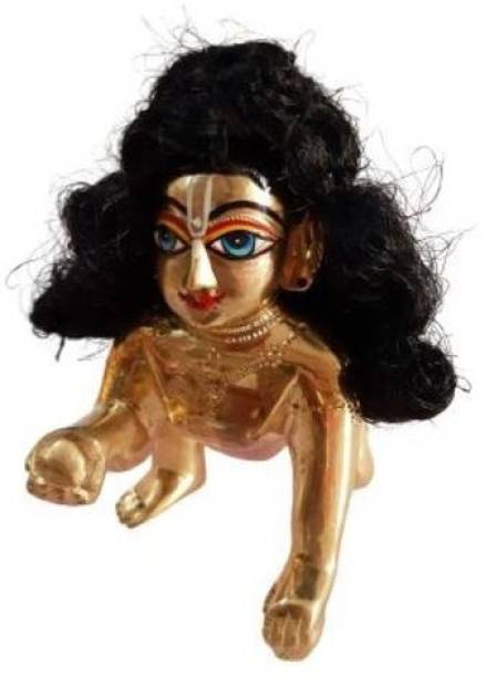 Multiline Company Laddu Gopal Hair Size 3 Bal Gopal Wig Shiny Nylon Baal/Kesh for Krishna Idol Deity Ornament