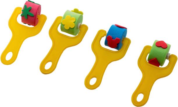 ArtRight Kids Attractive Multicolor Sponge Paint Roller (Paint Pad) set of 4 Paint Roller