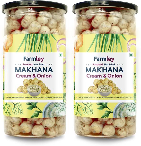 Farmley Cream & Onion Roasted & Flavored Makhana Jar