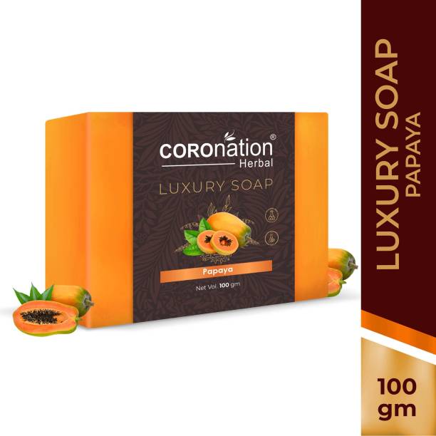 COROnation Herbal Papaya Skin Whitening Handmade Bathing Bar For Soft, Smooth & Brighter Skin