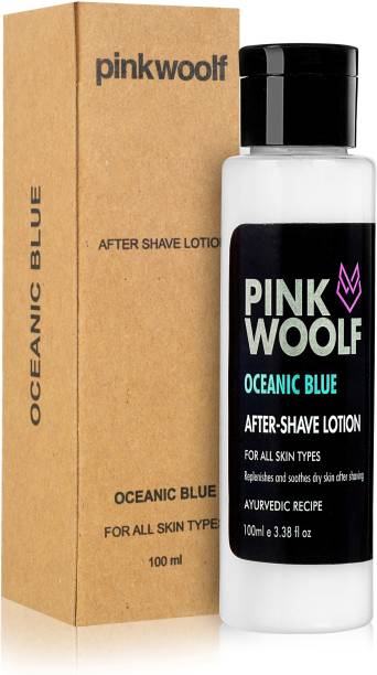 Pink Woolf After Shave Lotion - Oceanic Blue, for Cool Moisturized Skin | Non Alcoholic