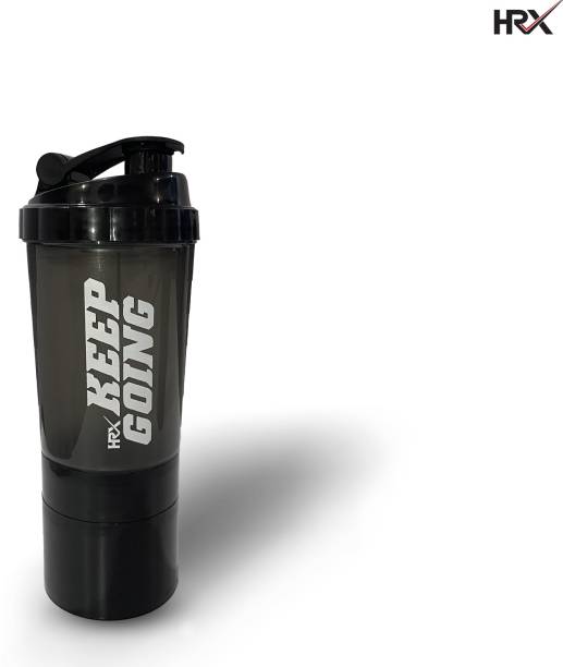HRX Protein Shaker| 100% Leakproof,Extra Compartment | Shaker with BPA free Material 500 ml Shaker