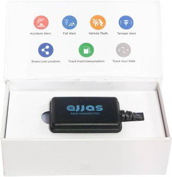 Ajjas Hidden Waterproof GPS tracker for Bike/Car/Motorcycle with Accident alert, Anti-theft tracking, Optimizer 6 Month Sim Card Data GPS Device (Black) GPS Device
