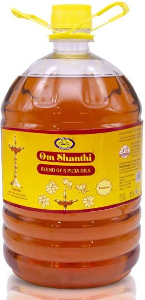 Cycle Om Shanthi Pure Jasmine Pooja Oil Deepam/Diya/Lamp Oil 5 Ltr