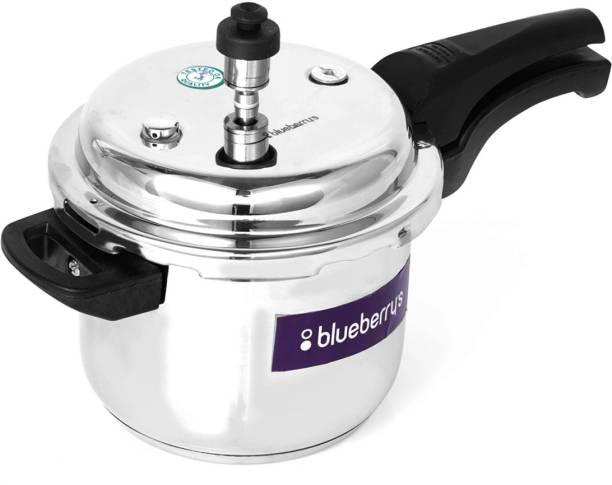 BlueBerry's 3L Stainless Steel Pressure Cooker Outer Lid,Induction Base ISI Certified 3 L Pressure Cooker