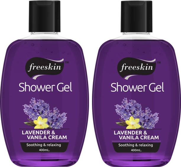 Free Skin Lavender and Vanila Cream Shower Gel,400ml each, PACK OF 2