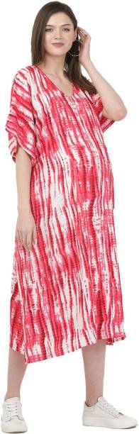 Women Kaftan Pink Dress Price in India