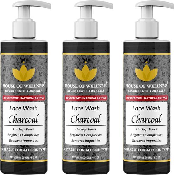 House of Wellness Activated Charcoal  Face Wash