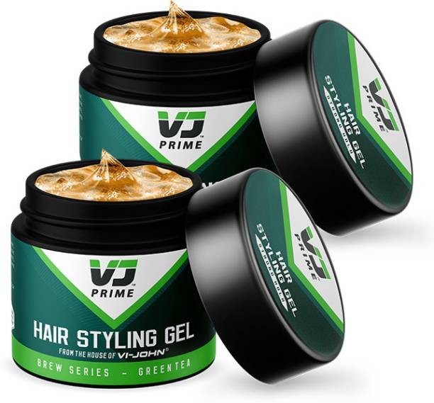 VJ Prime Hair Styling Gel for Men- Brew Series Green Tea 100 g- Pack of 2 Hair Gel