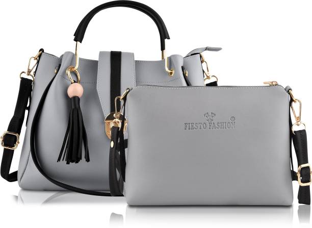 Fiesto fashion Women Grey, Black Hand-held Bag