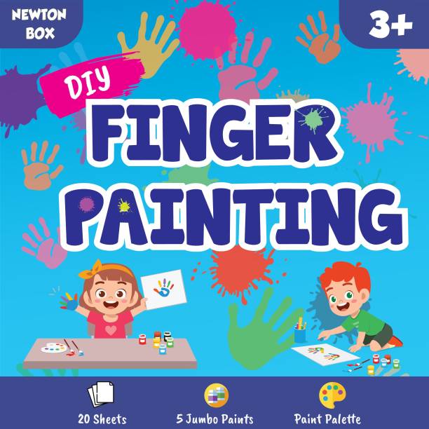 Little Olive Newton DIY Kit | Theme DIY Finger Painting Kit| 4 Years and Above