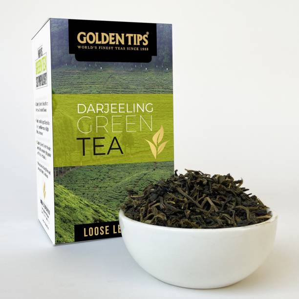 Golden Tips Darjeeling Loose Leaves Green Tea ( 3.53oz - 100 gram ) Green Tea Box