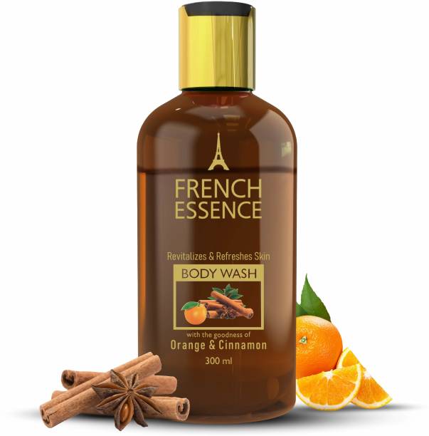 FRENCH ESSENCE Orange & Cinnamon Body Wash For Men & Women, Long Lasting Fragrance, 300 ml