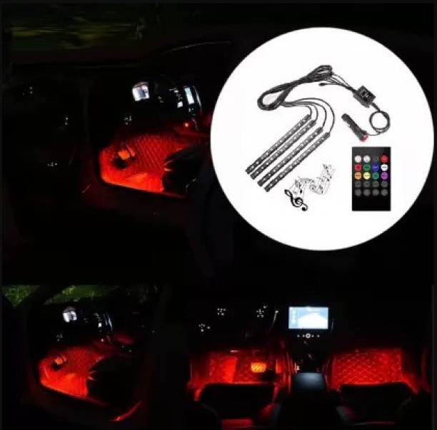 AIRSKY Car LED Strip Light, 48 LED DC 12V Multicolour Car Fancy Lights