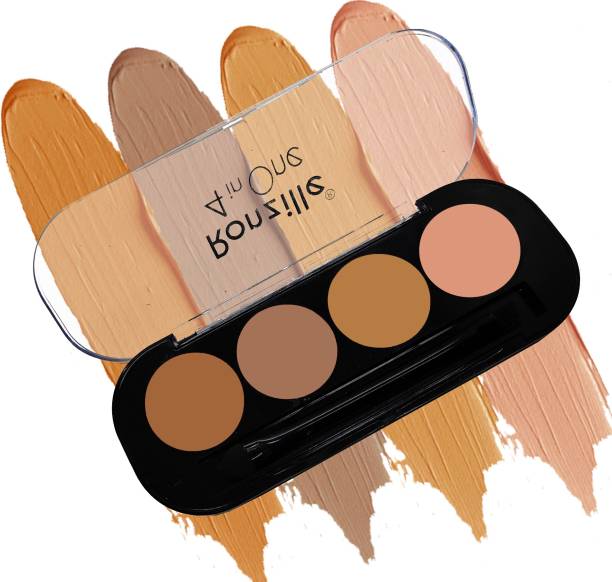 RONZILLE 4 in One Professional Matte Finish Waterproof Contour Palette Concealer - B Concealer
