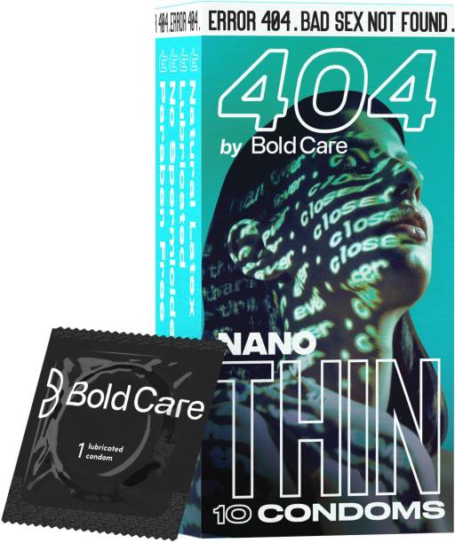 Bold Care Super Nano Thin Condoms For Men | 10 Units | Intense Fit with a Natural Feel Condom