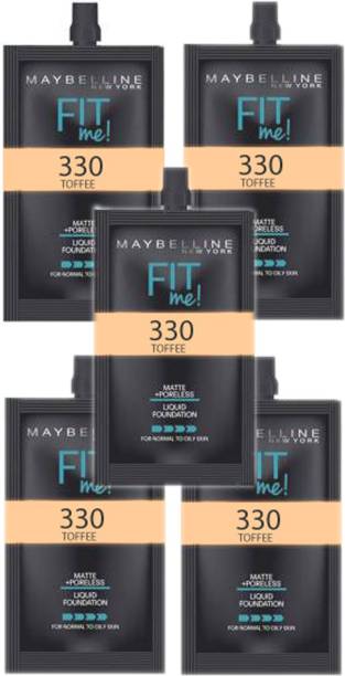 MAYBELLINE NEW YORK me foundation 330 toffee pack of 5 pouch 5ml Foundation