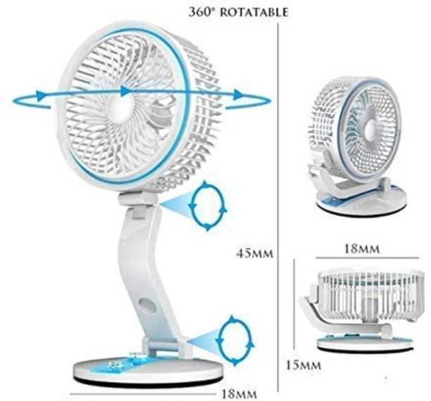 Digimate Folding Fan with LED Light-Foldingfan with led light 1200 mm 3 Blade Table Fan