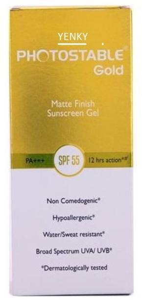 YENKY Photostable Gold Sunscreen Gel SPF-55 - SPF 55 PA+++