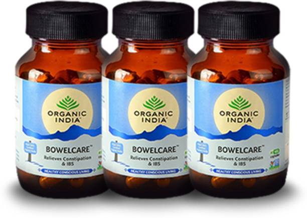 ORGANIC INDIA Bowelcare 60 Capsules Bottle- (Pack Of 3)