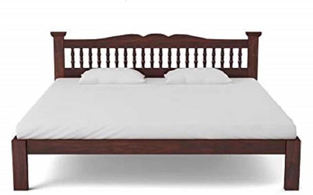 FURINNO Bed For Living room Furniture || Solid Wood Queen Bed