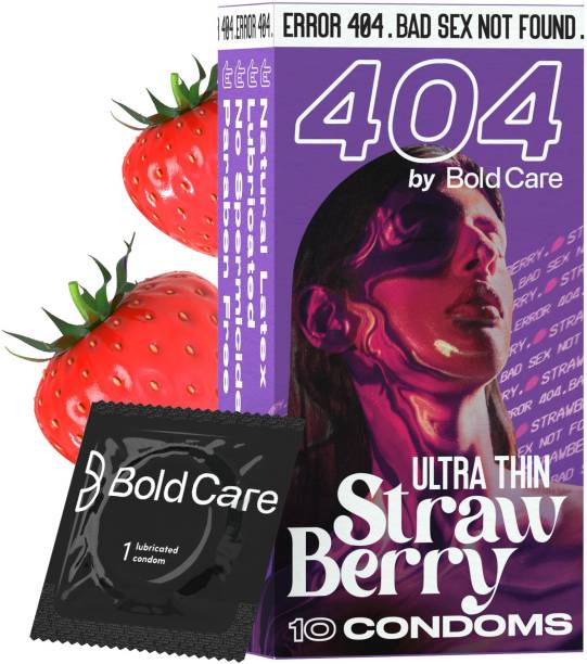Bold Care Ultra Thin Strawberry Flavored Condoms |10 Units | Real Feel Condom
