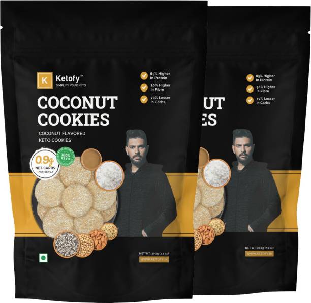 Ketofy Coconut Keto Cookies | 100% Sugar Free | Healthy Snacks | Gluten Free Cookies