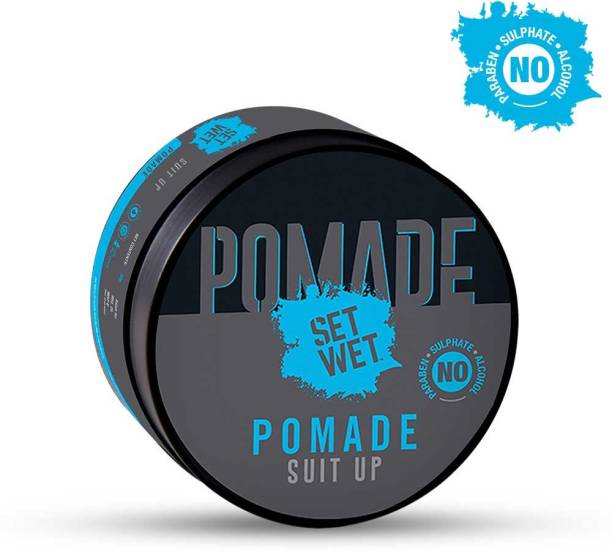 SET WET Pomade for Slick & Shiny Look With Transparent Formula, No Sulphate, No Alcohol, No Paraben Hair Wax