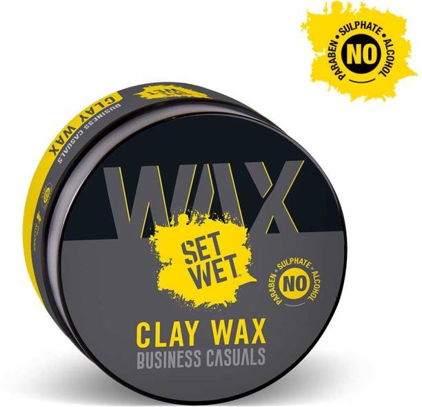 SET WET Clay Wax Ultra Matte Finish & Zero Shine Look With Kaolin Clay, No Sulphate, No Alcohol, No Paraben Hair Wax
