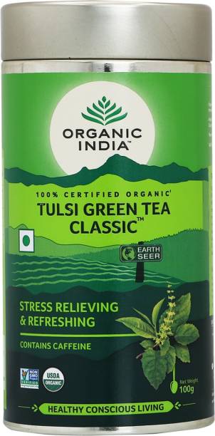 ORGANIC INDIA Tulsi Green Tea Tin