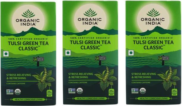 ORGANIC INDIA Tulsi Green Tea Bags Box