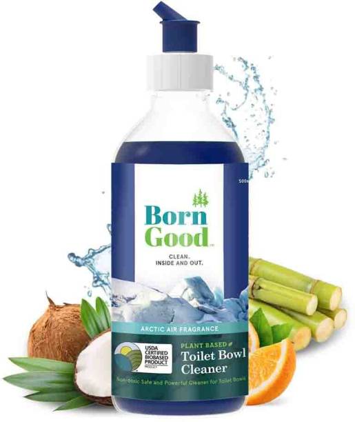 Born Good Disinfectant Plant Based Liquid Toilet Bowl Cleaner ( 500 ml) USDA Certified, Kills Germs Liquid Toilet Cleaner
