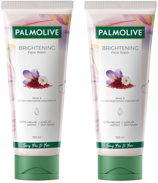 PALMOLIVE Brightening Gel Face wash, 100ml x 2 (200ml) (Pack of 2) Face Wash