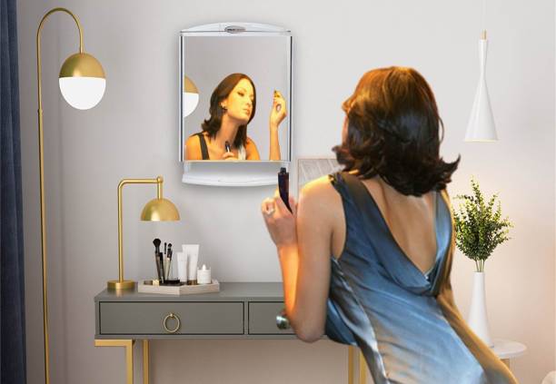 URBAN CHOICE face mirror with makeup & grooming items organizer