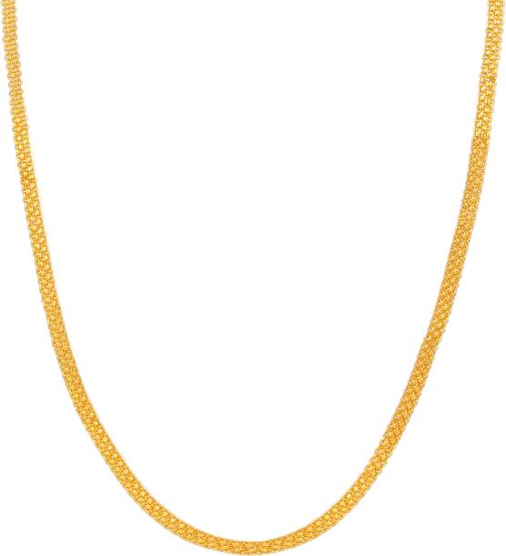 King of World Fashion 1 Gram Gold plated Chain For Boys and Man Gold-plated Plated Brass Chain