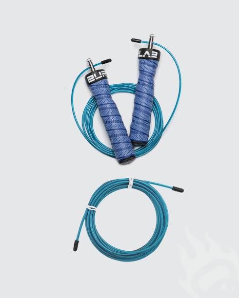 Burnlab Anti slip Adjustable Skipping Rope Pro (Performance (Blue)) Speed Skipping Rope