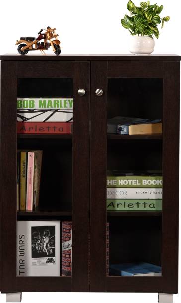 DeckUp Awana Dark Wenge Engineered Wood Close Book Shelf