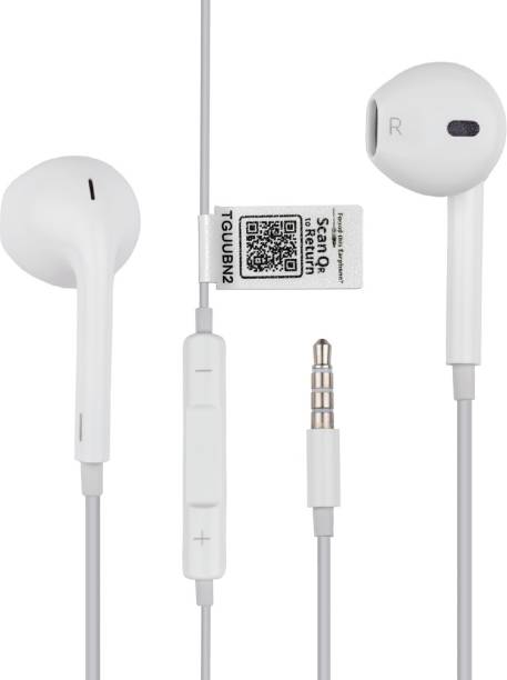 Tag8 Wired Earphones-QR Based Technology-White Wired Headset