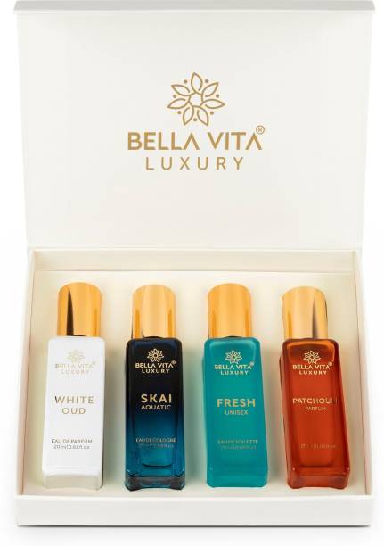 Bella vita organic Luxury Unisex Perfume Gift Set For Men & Women- 4x20 ML Eau de Parfum  -  80 ml