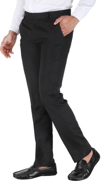 tradic Relaxed Men Black Trousers
