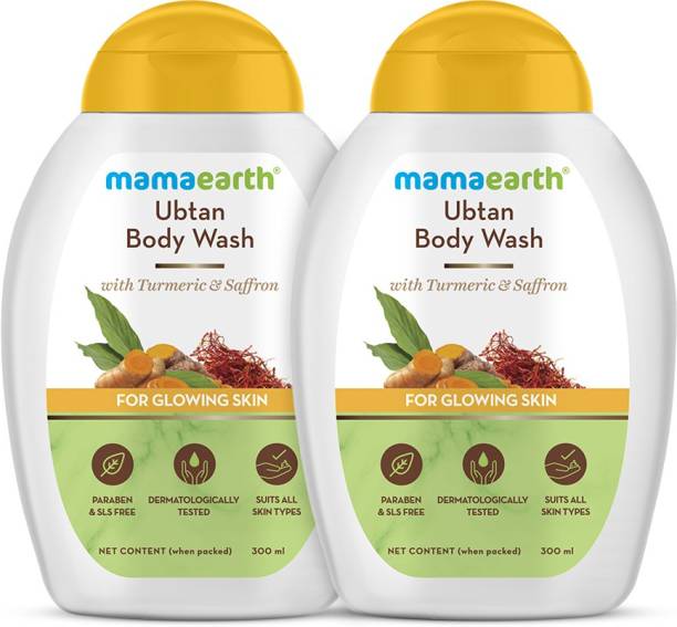 MamaEarth Ubtan Body Wash With Turmeric & Saffron for Glowing Skin