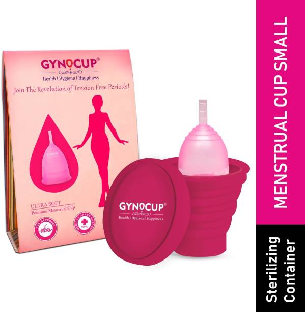 Gynocup Combo Menstrual Cup for Women - Small Size with Silicone collapsible Menstrual Cup Sterilizer case