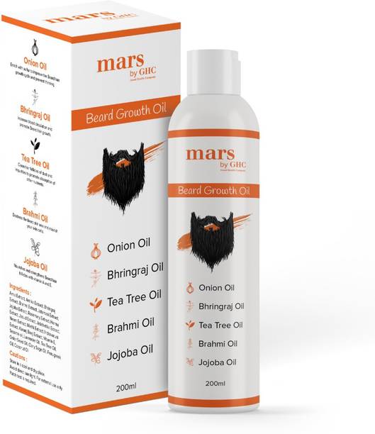 Vibrant Mars Beard Growth Oil Landscape Illustration