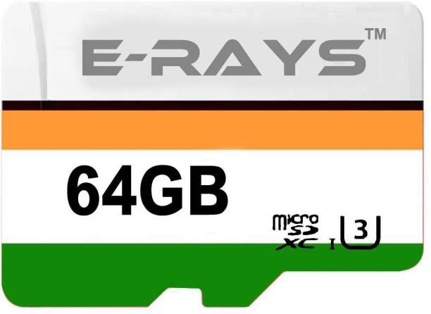 E-Rays TriColour 64 GB MicroSD Card Class 10 10 MB/s  Memory Card