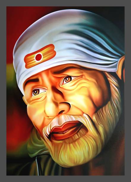 IVOKE Sai Baba Painting Religious Frame