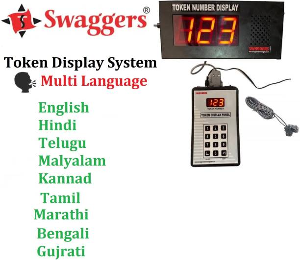 SWAGGERS Led digital token display calling system with Multi Languages voice swtd356 Indoor PA System