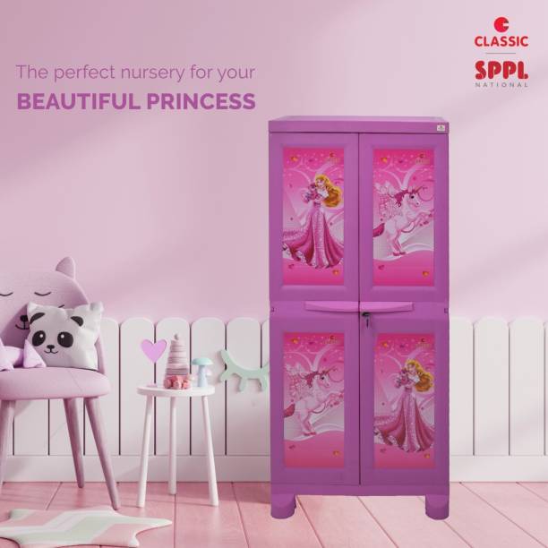 Classic Furniture Liberty 4ft- Barbie Unicorn theme- Pink Plastic 2 Door Wardrobe