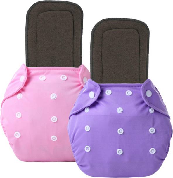 Hokista Reusable Baby Diapers with adjustable button waist(pack of 2) - M - L