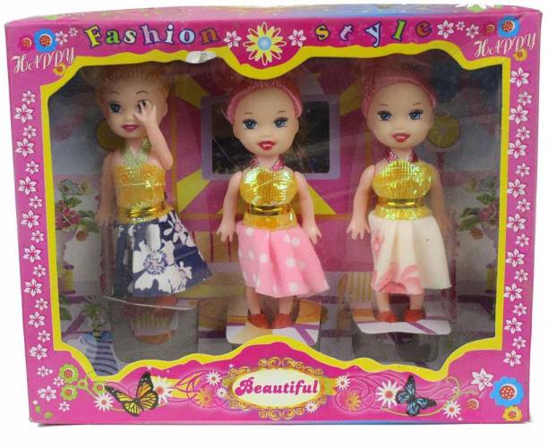 Shirsti collection Mini Doll Set of 3 Doll Toy for Kids Best for Return Gift